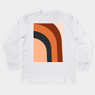 Abstract boho rainbow pattern Kids Long Sleeve T-Shirt